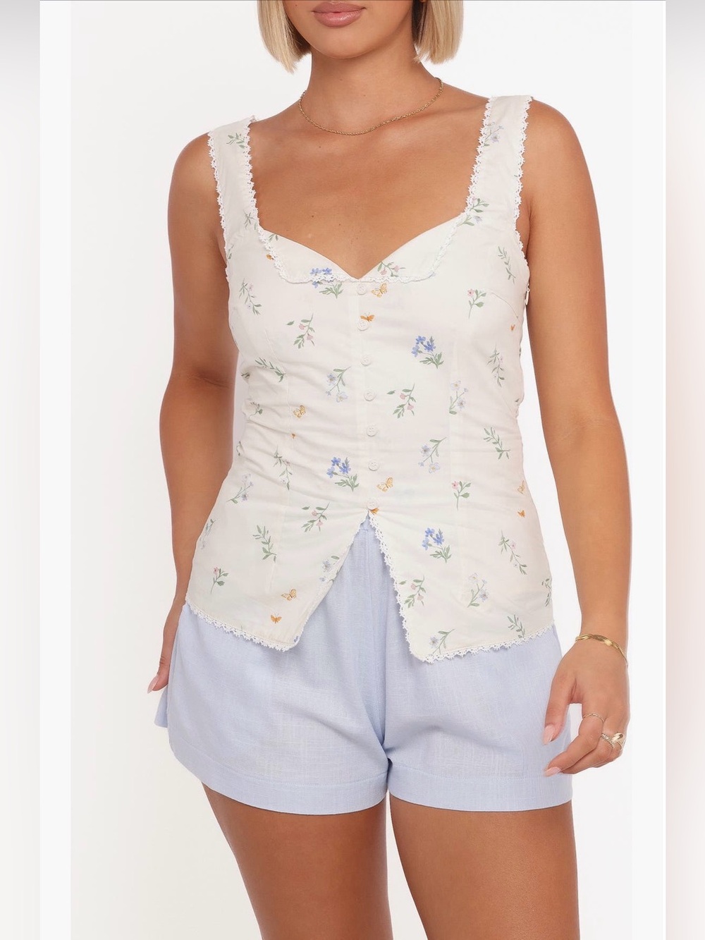 PETAL & PUP Ana Floral Embroidered Lace Top XL